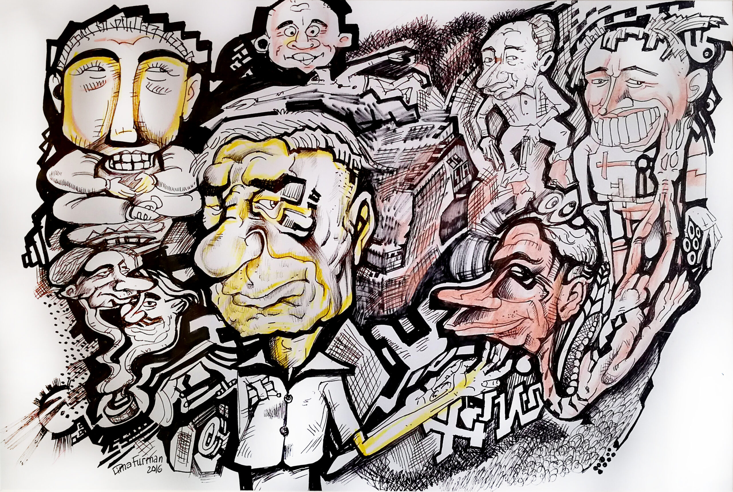 Kugelschreiber auf Karton, Dimas Kunst